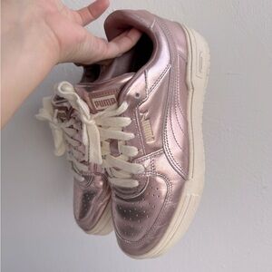 Puma Shiny Rose Sneakers with Cream Laces